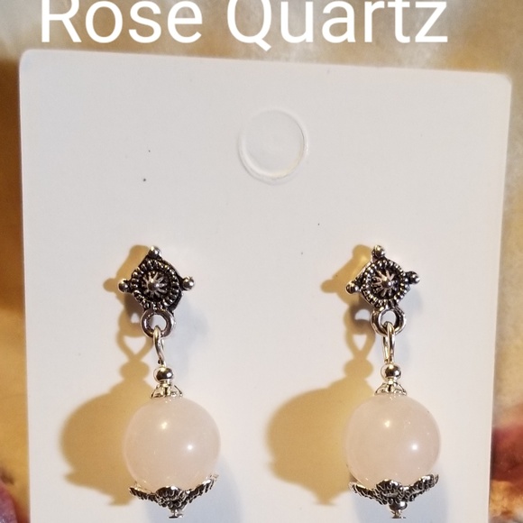 Garnet Post Style Earrings: - Picture 6 of 6